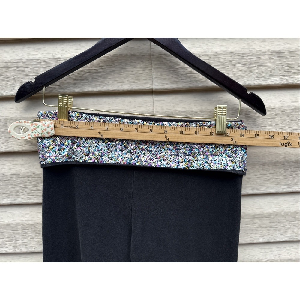 Victoria's Secret Pink Bling Y2K  Foldover Leggings Yoga Pants Sz M Sequins - Picture 5 of 7